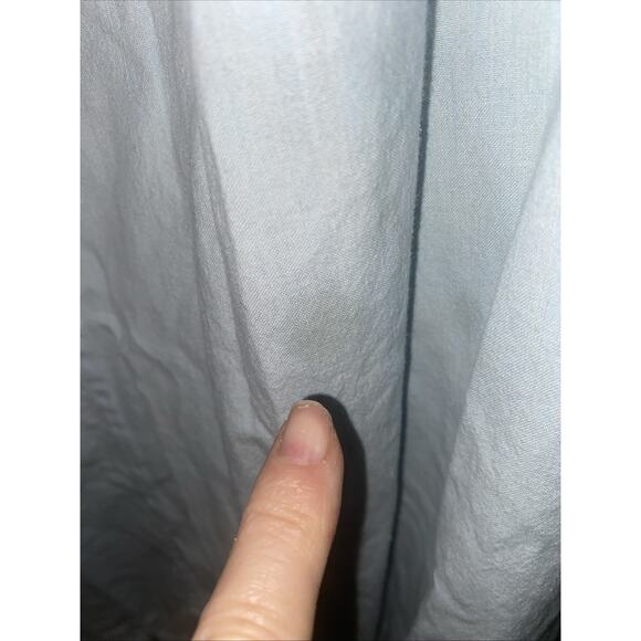 Vintage 80s 90s Chance Encounters Cotton Blue Tank Dress Prairie Cottagecore Med - Picture 5 of 11